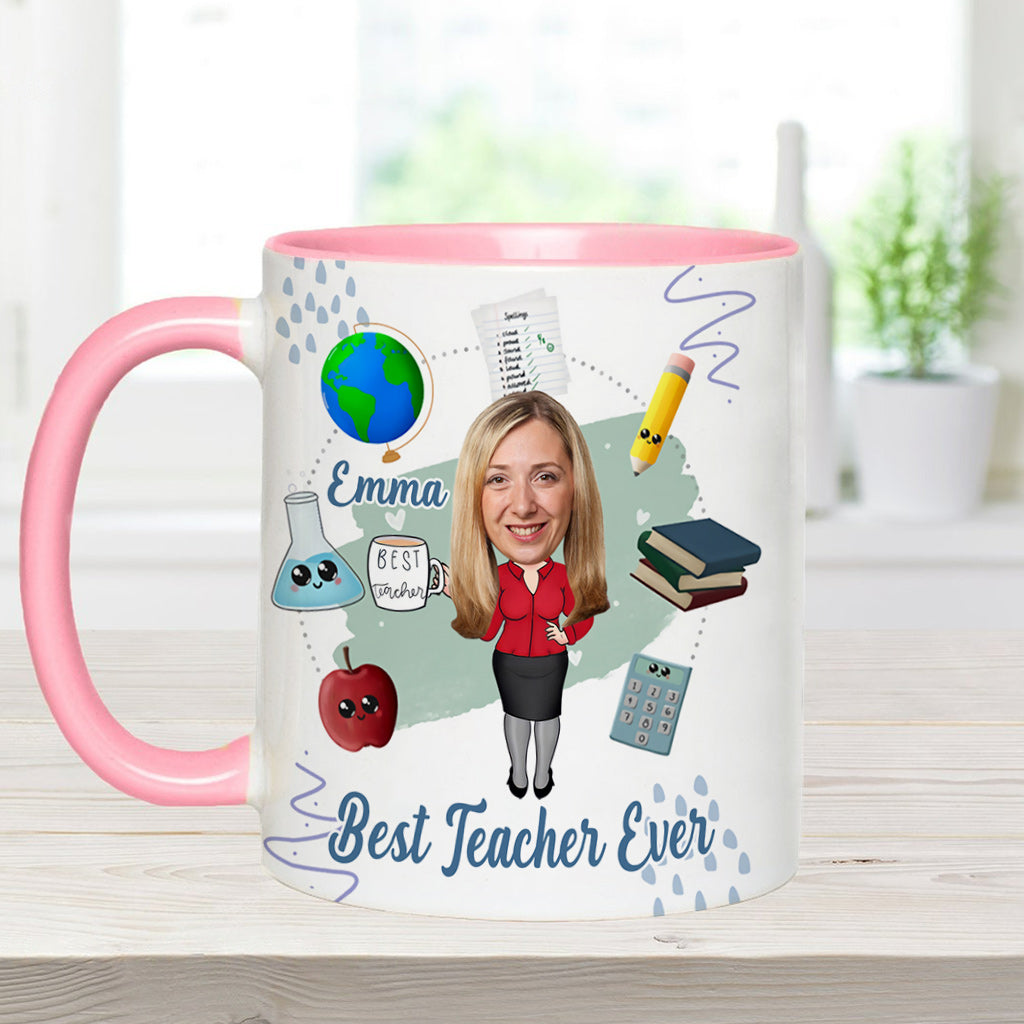 Best Teacher Ever - Personalized Teacher Accent Mug
