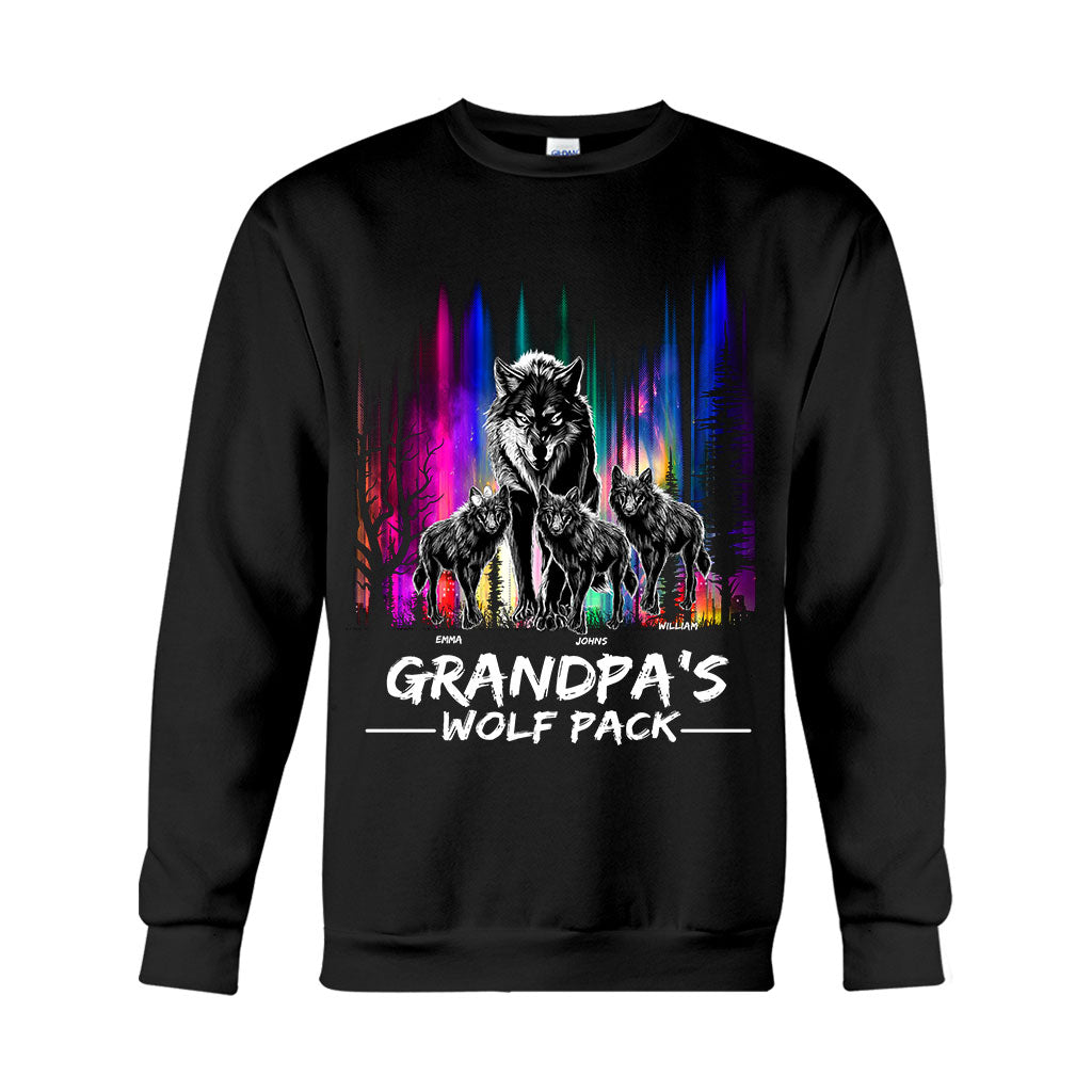 Grandpa's Wolf Pack - Personalized Grandpa T-shirt And Hoodie