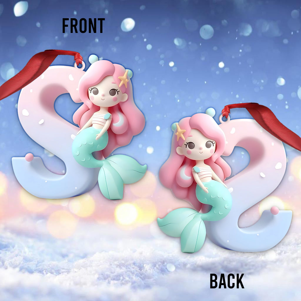 Little Mermaid Letter - Personalized Kid Ornament