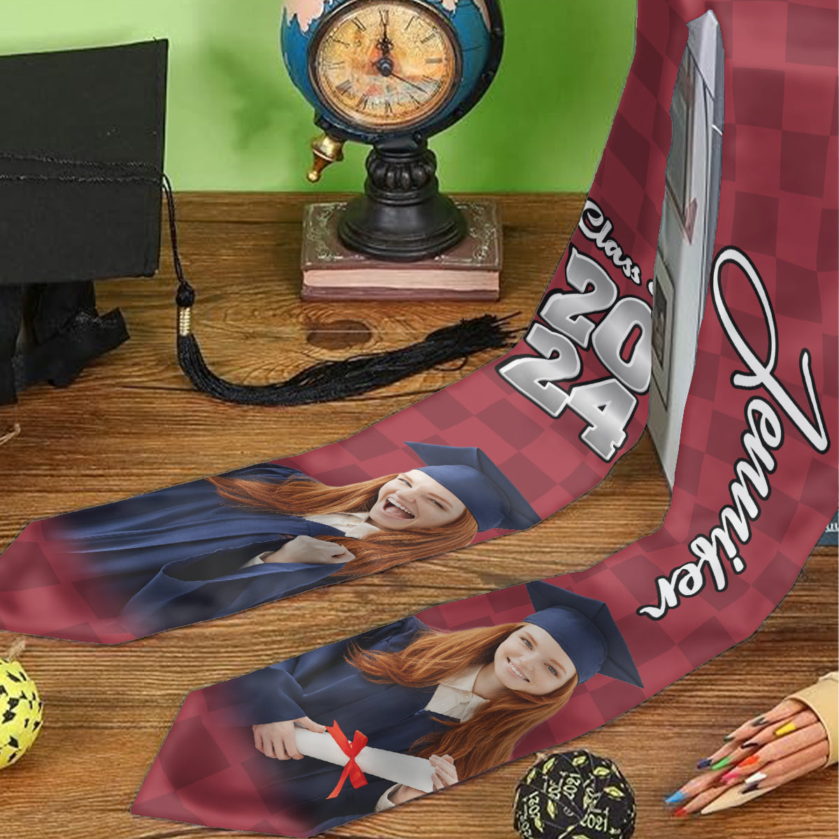 Photo Custom Graduation Stole Sash - Personalized Graduation Graduation Stole