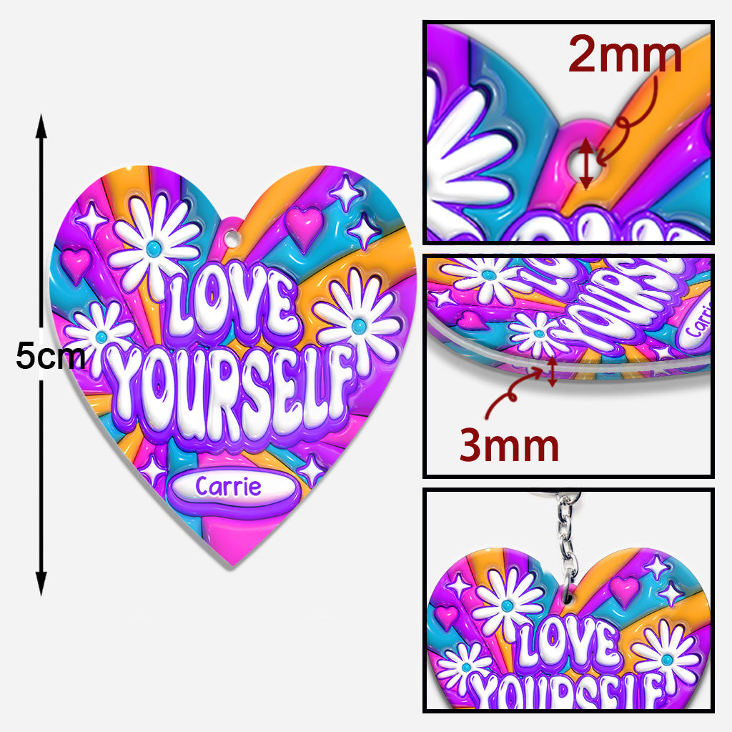 Love Yourself - Personalized Keychain