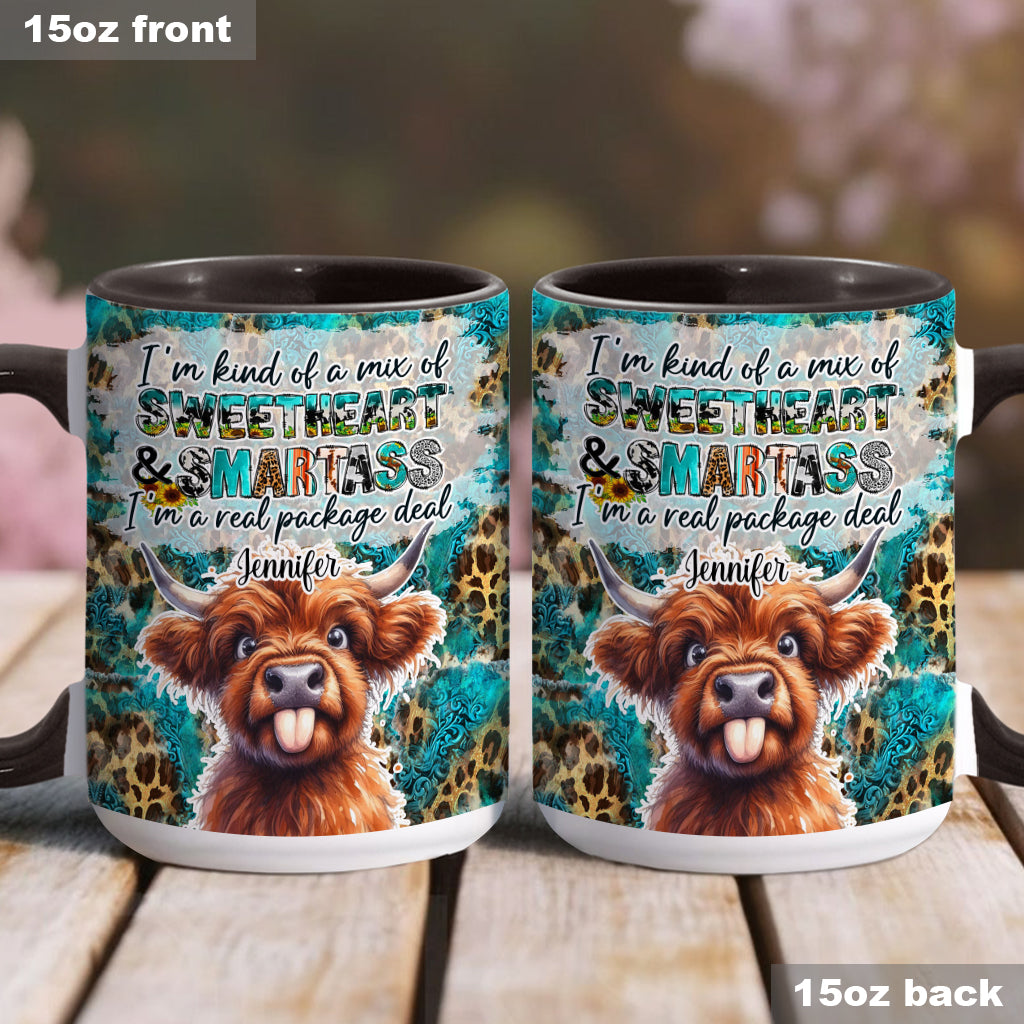Sassy Highland Cow - Personalized Accent Mug