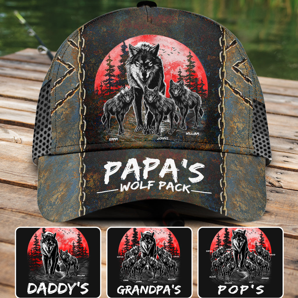 Grandpa's Wolf Pack - Personalized Grandpa Classic Cap