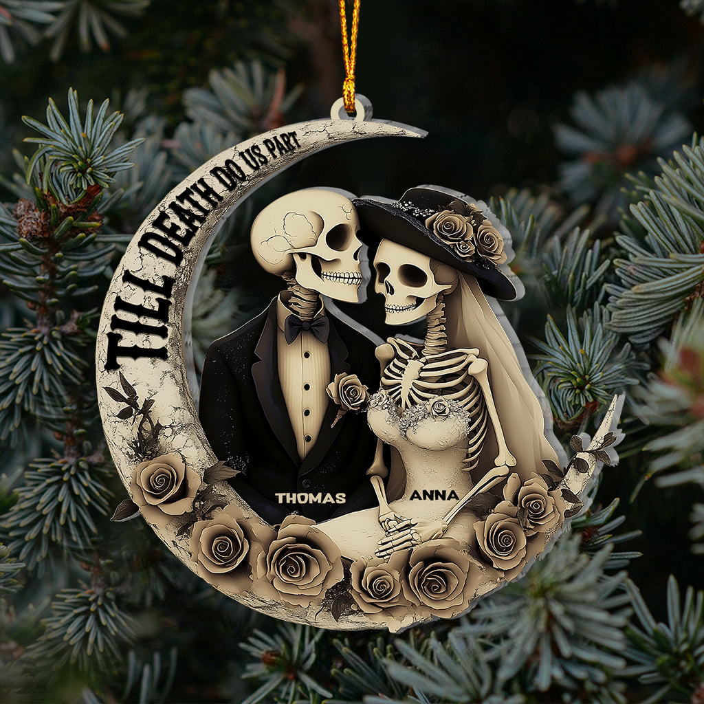 Till Death Do Us Part - Personalized Skull Ornament