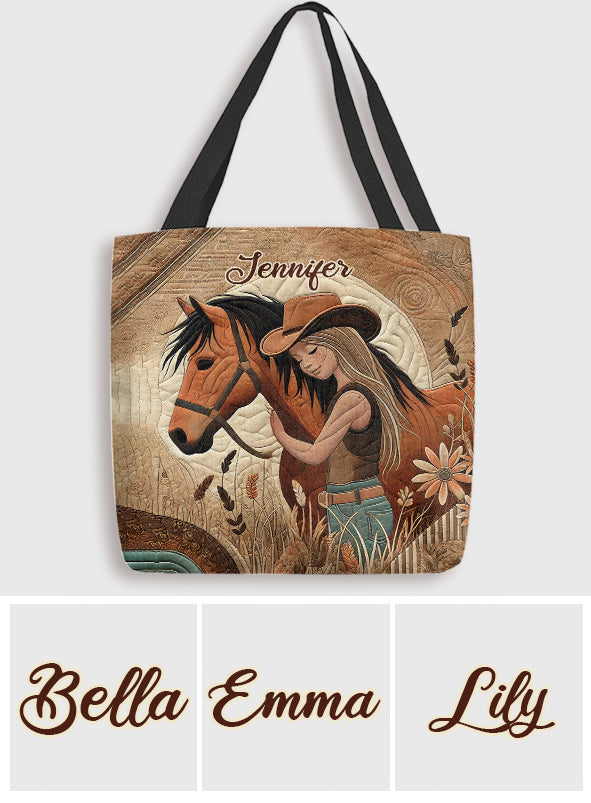 Horse Lovers - Personalized Horse Tote Bag