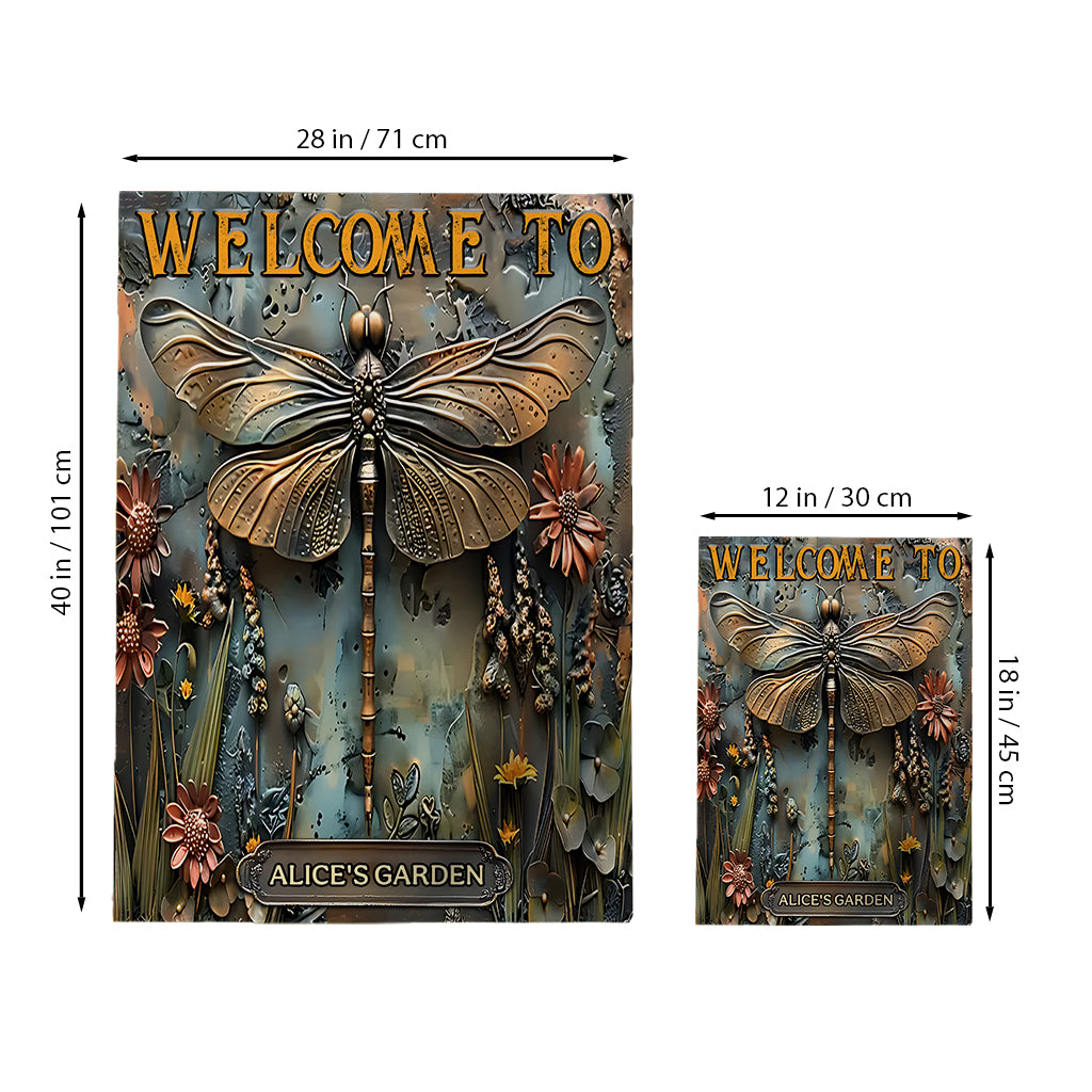 Stunning Dragonfly - Personalized Gardening Garden Flag