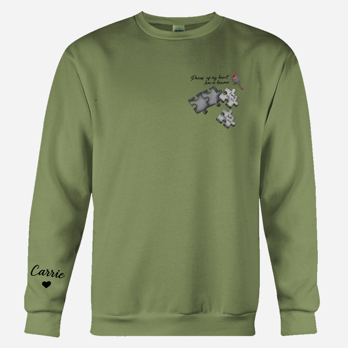 Memorial Butterfly Dragonfly Heaven Feather - Personalized Memorial Embroidered Sweater