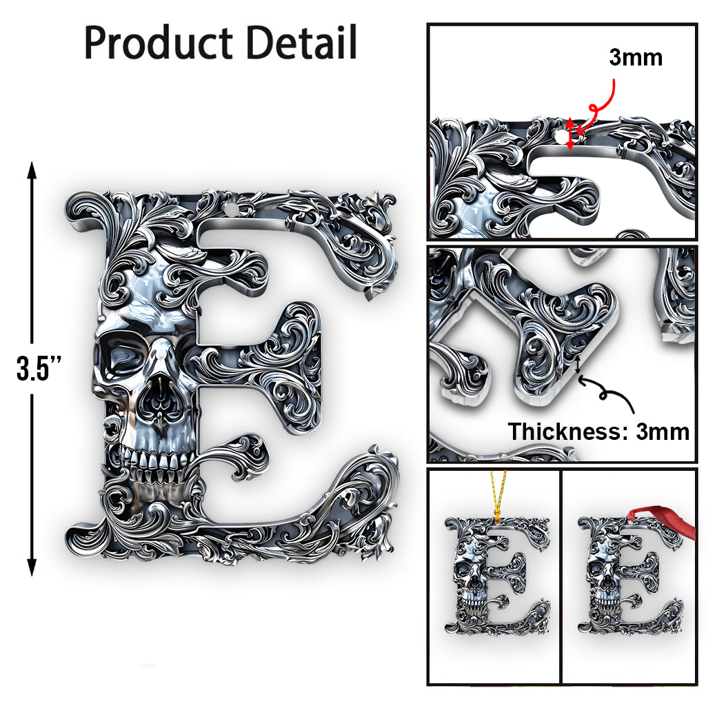 Skull Alphabet - Personalized Skull Ornament