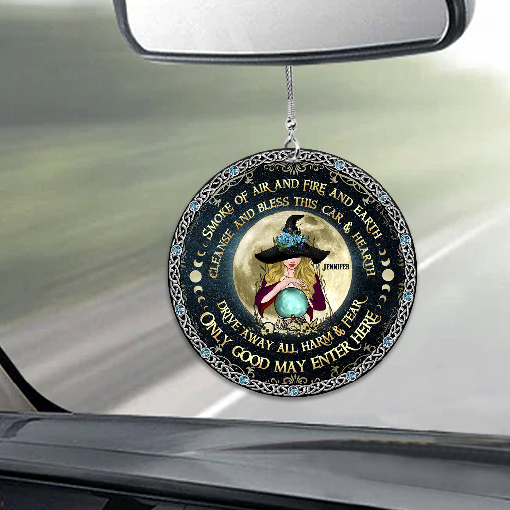 Smoke Of Air And Fire And Earth - Personalized Witch Car Ornament