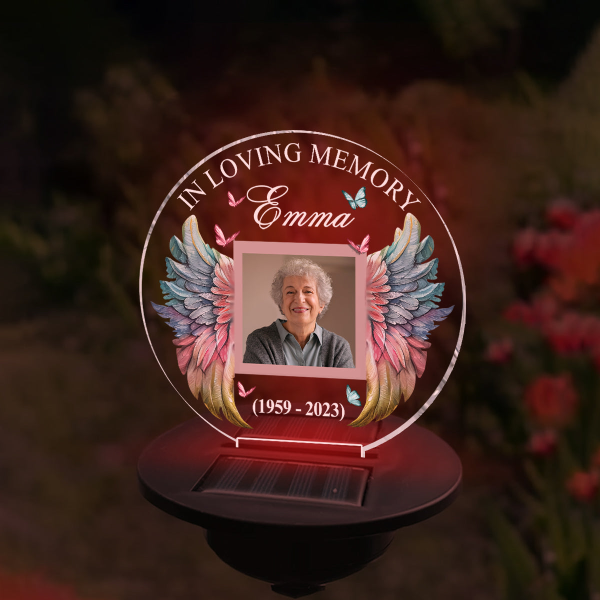 In Loving Memory - Personalized Memorial Garden Solar Light