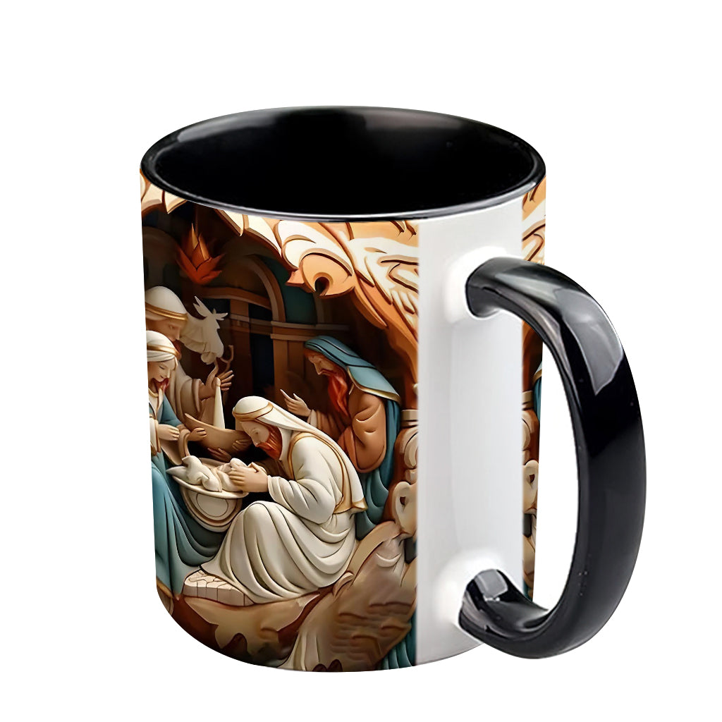 O Come Let Us Adore Him - Personalized Christian Accent Mug
