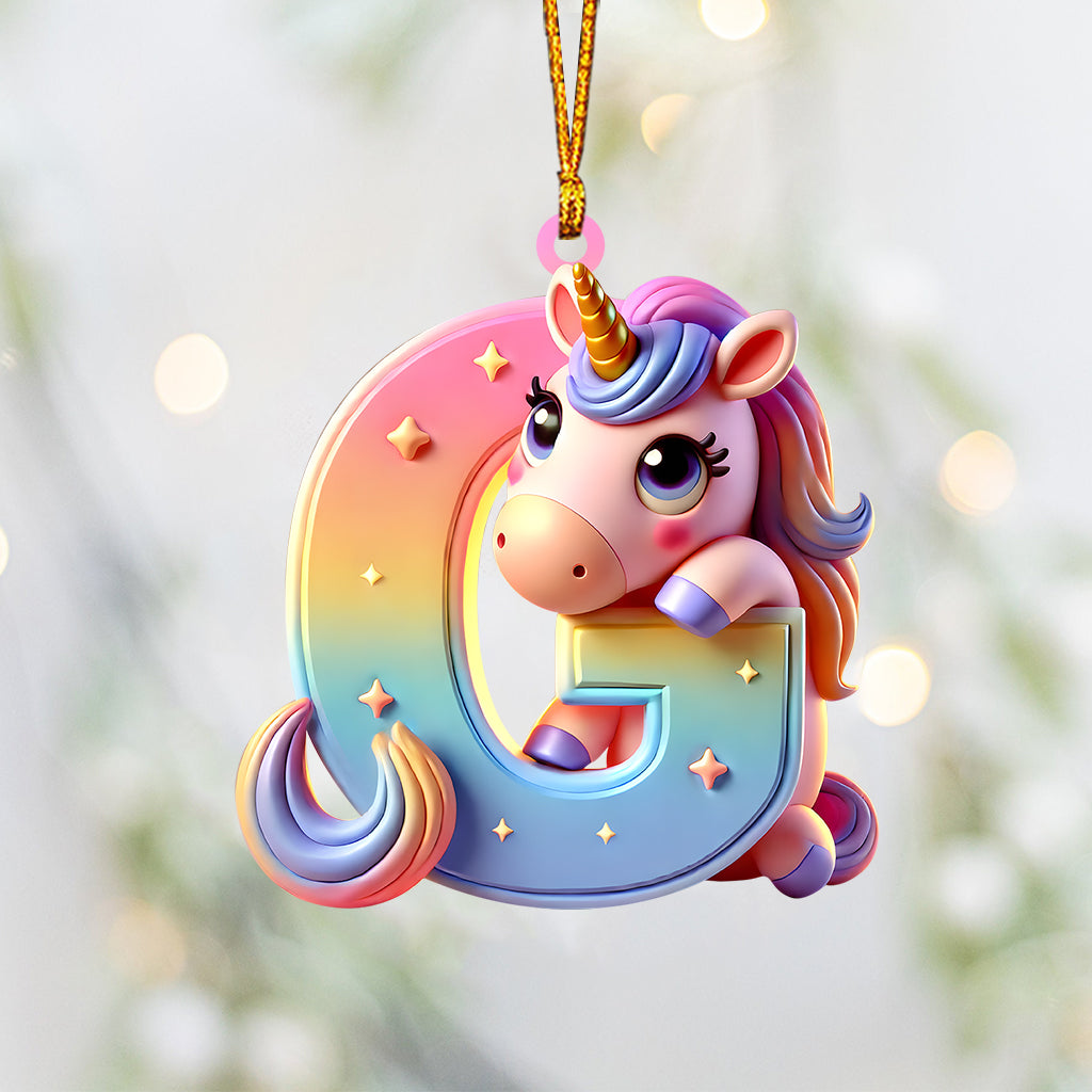 Cute Unicorn - Personalized Kid Ornament