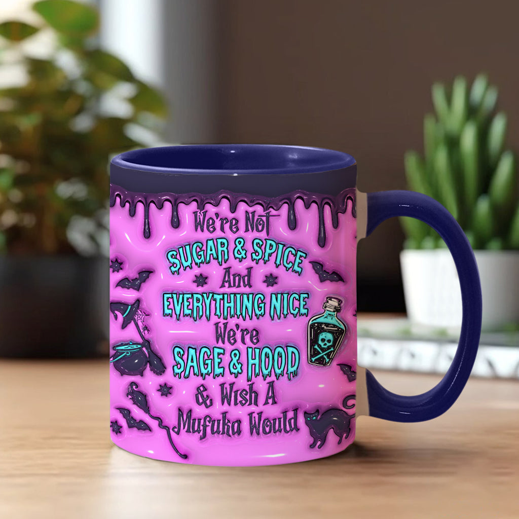We're Not Sugar And Spice And Everything Nice Witch Best Friends - Personalized Bestie Accent Mug