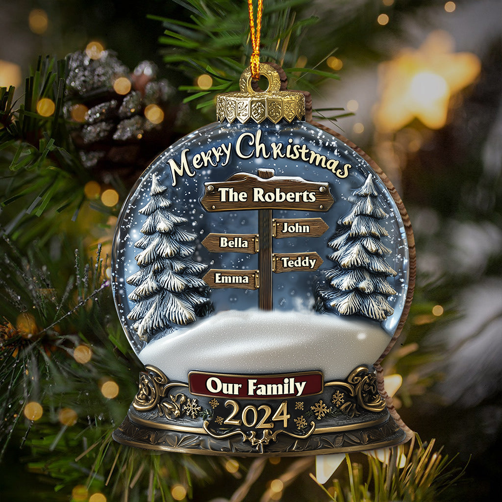 Merry Christmas 2024 - Personalized Family Ornament