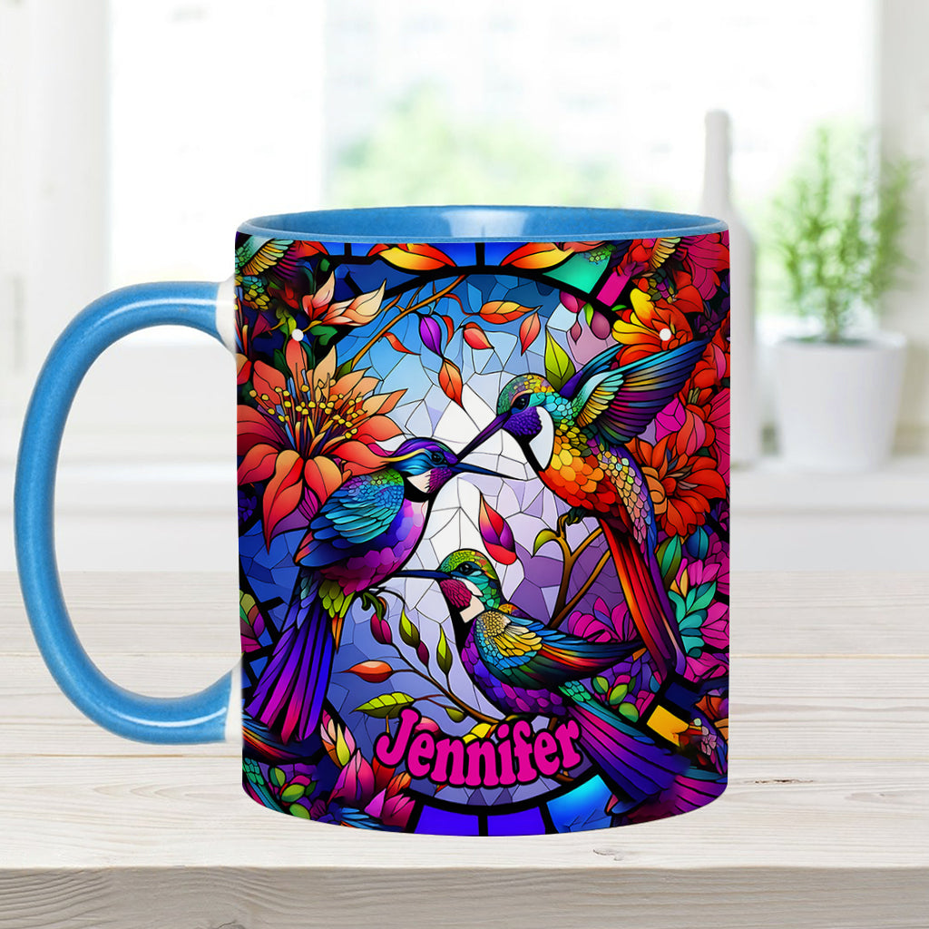 Love Hummingbirds - Personalized Hummingbird Accent Mug