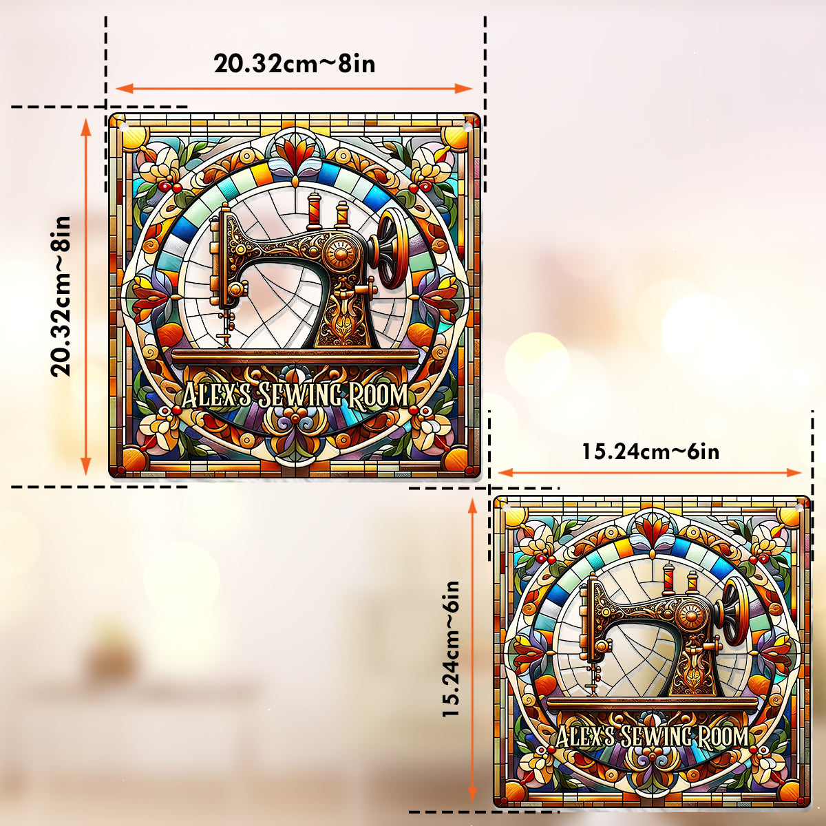 My Sewing Room - Personalized Sewing Window Hanging Suncatcher Ornament