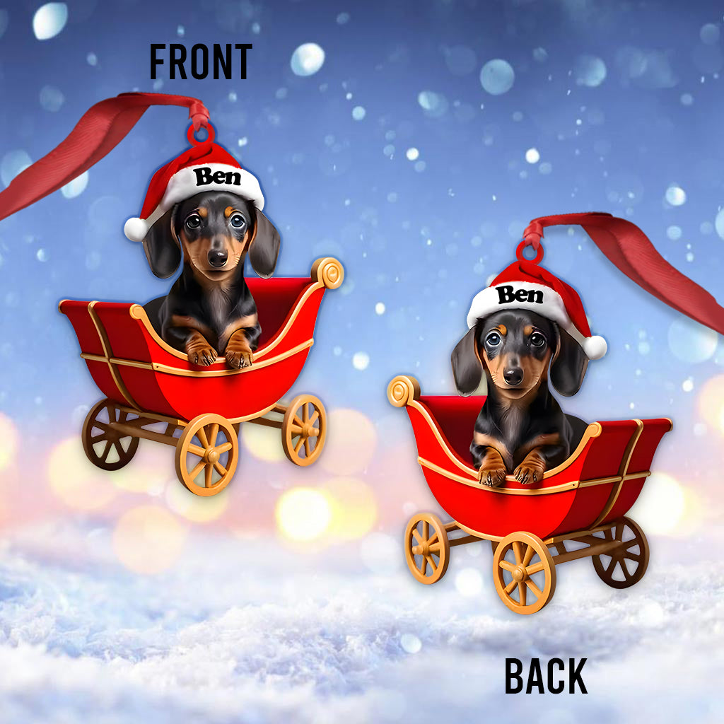 Adorable Dachshund - Personalized Dachshund Ornament