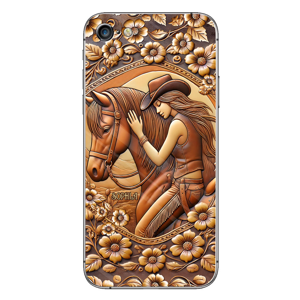 A Girl And Her Horse - Personalized Horse Phone Case