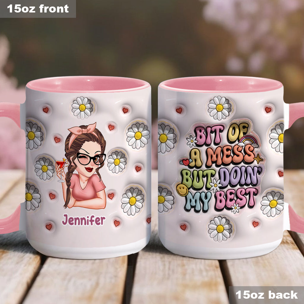 Doing My Best - Personalized Accent Mug