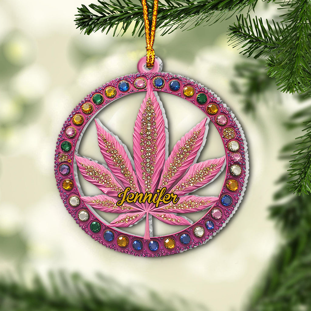Stoner Chick - Personalized Weed Custom Shaped Ornament