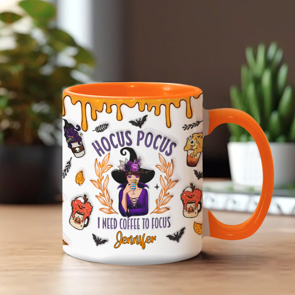 I Need Coffee - Personalized Witch Accent Mug