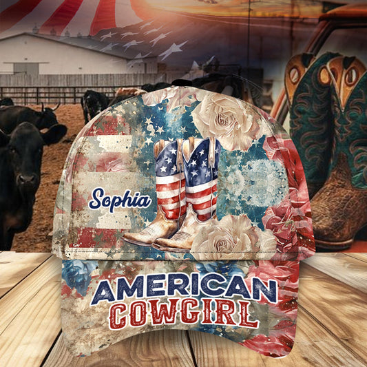 American Cowgirl - Personalized Country Girl Classic Cap