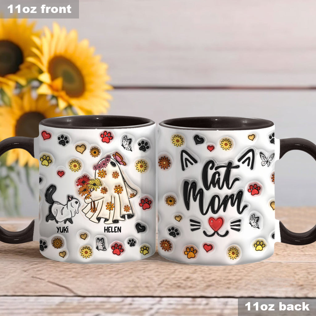 Cute Ghosts - Personalized Cat Accent Mug