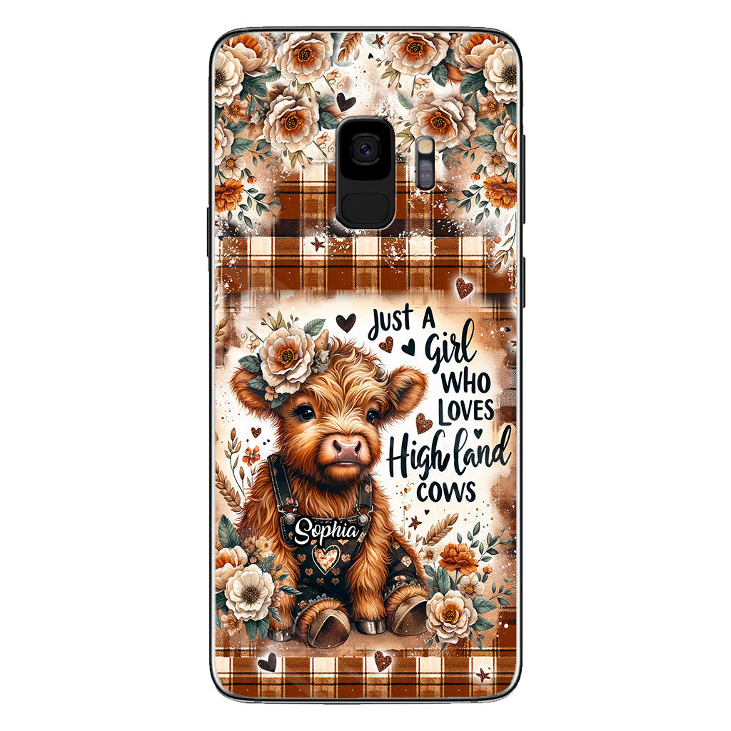 Jut A Girl Who Loves Highland Cow - Personalized Phone Case