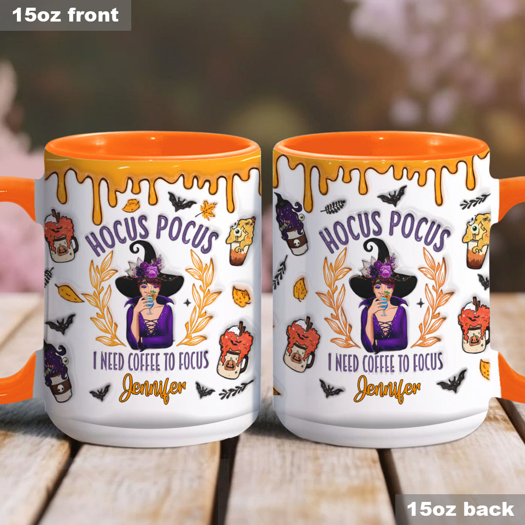 I Need Coffee - Personalized Witch Accent Mug
