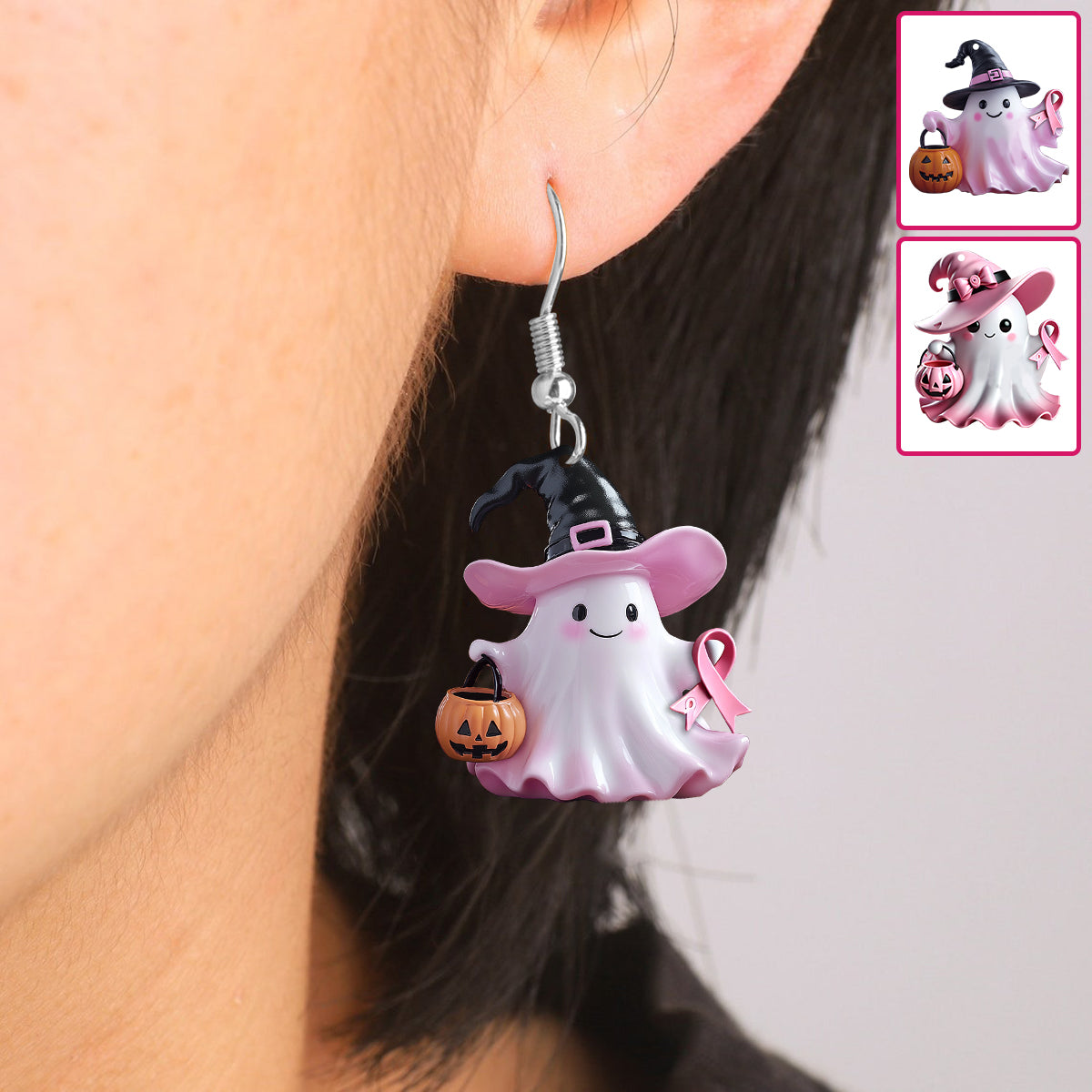 Breast Cancer Awareness - Personalized Breast Cancer Awareness Earrings