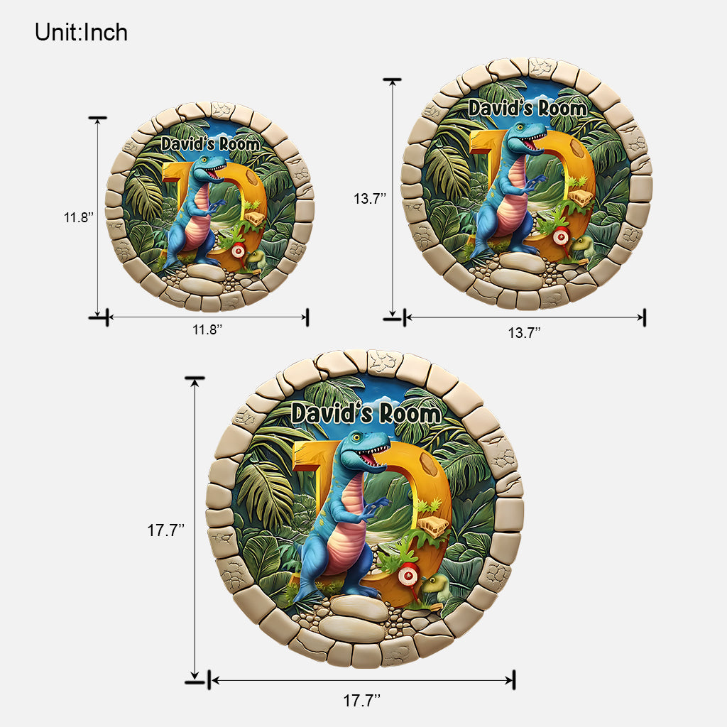 Dinosaur Letter - Personalized Kid Custom Shaped Wood Sign