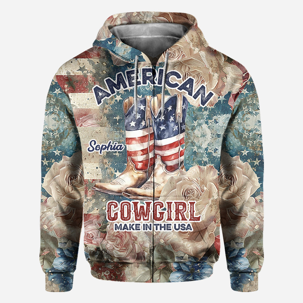 American Cowgirl - Personalized Country Girl All Over Shirt