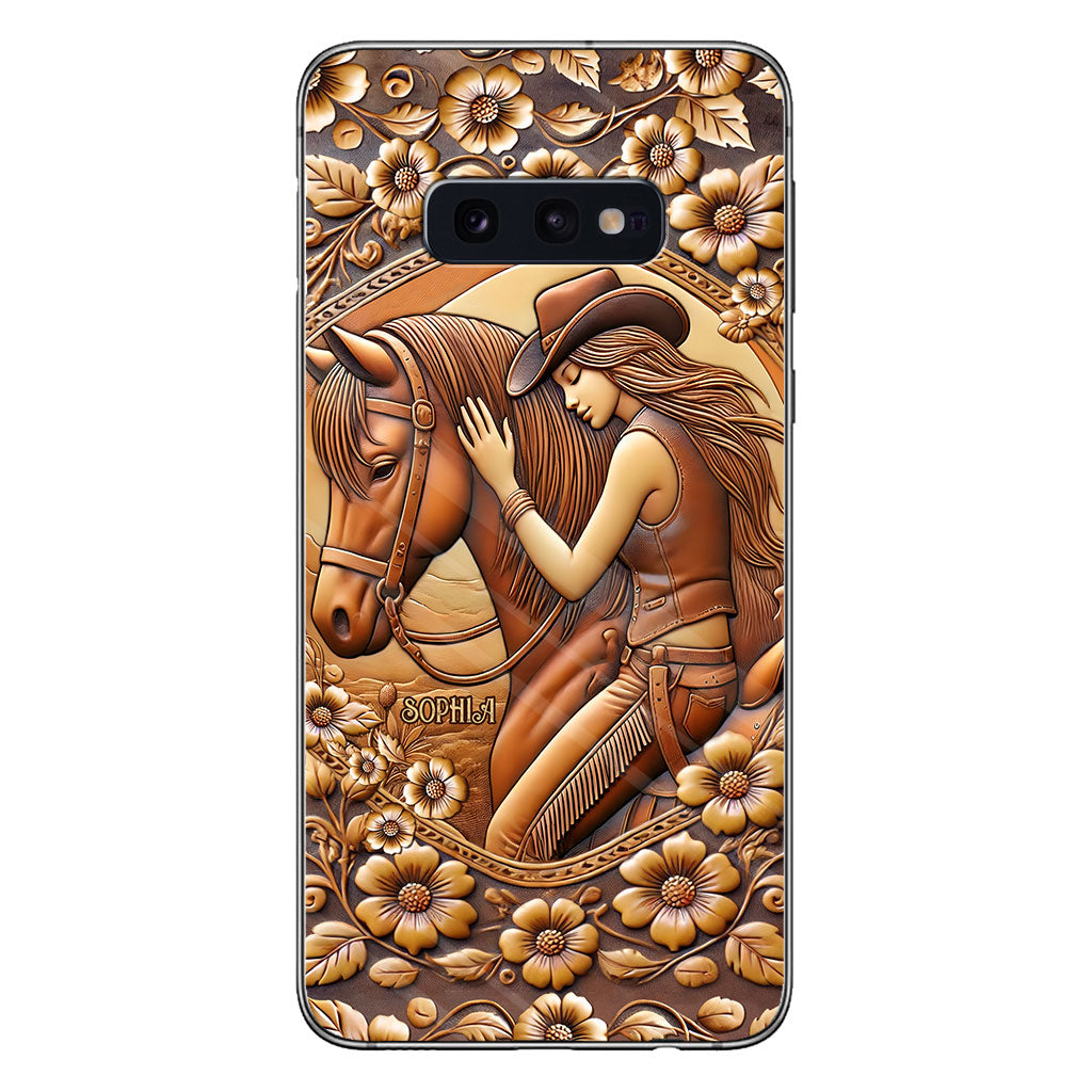 A Girl And Her Horse - Personalized Horse Phone Case
