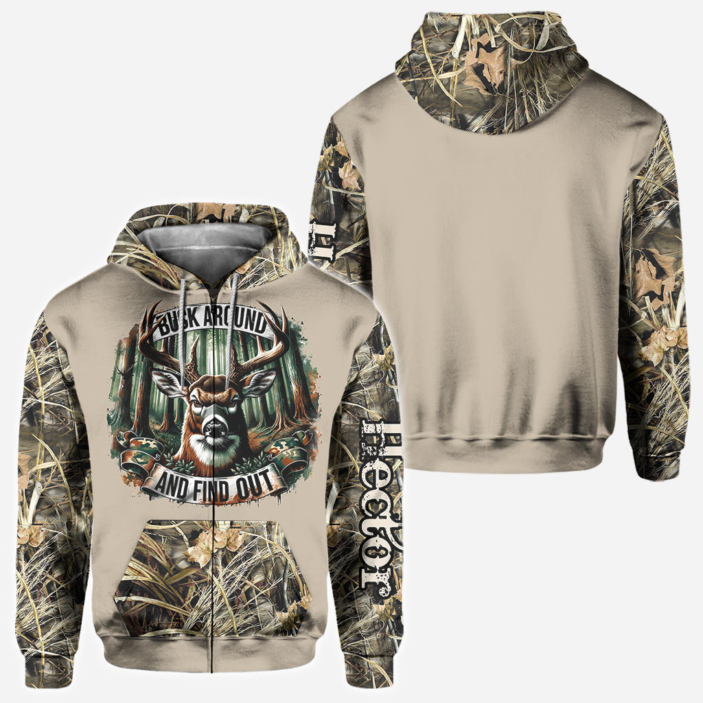 Buck Around And Find Out - Personalized Hunting All Over Shirt