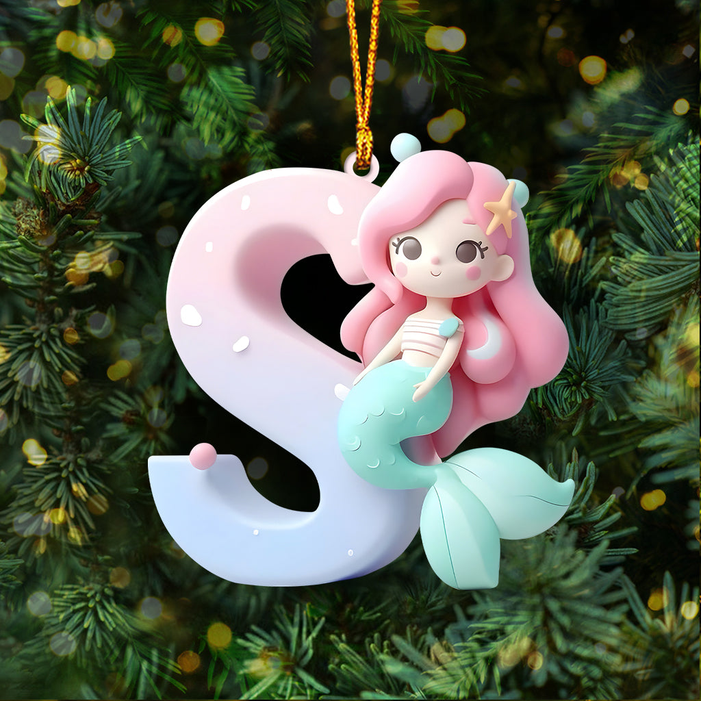 Little Mermaid Letter - Personalized Kid Ornament
