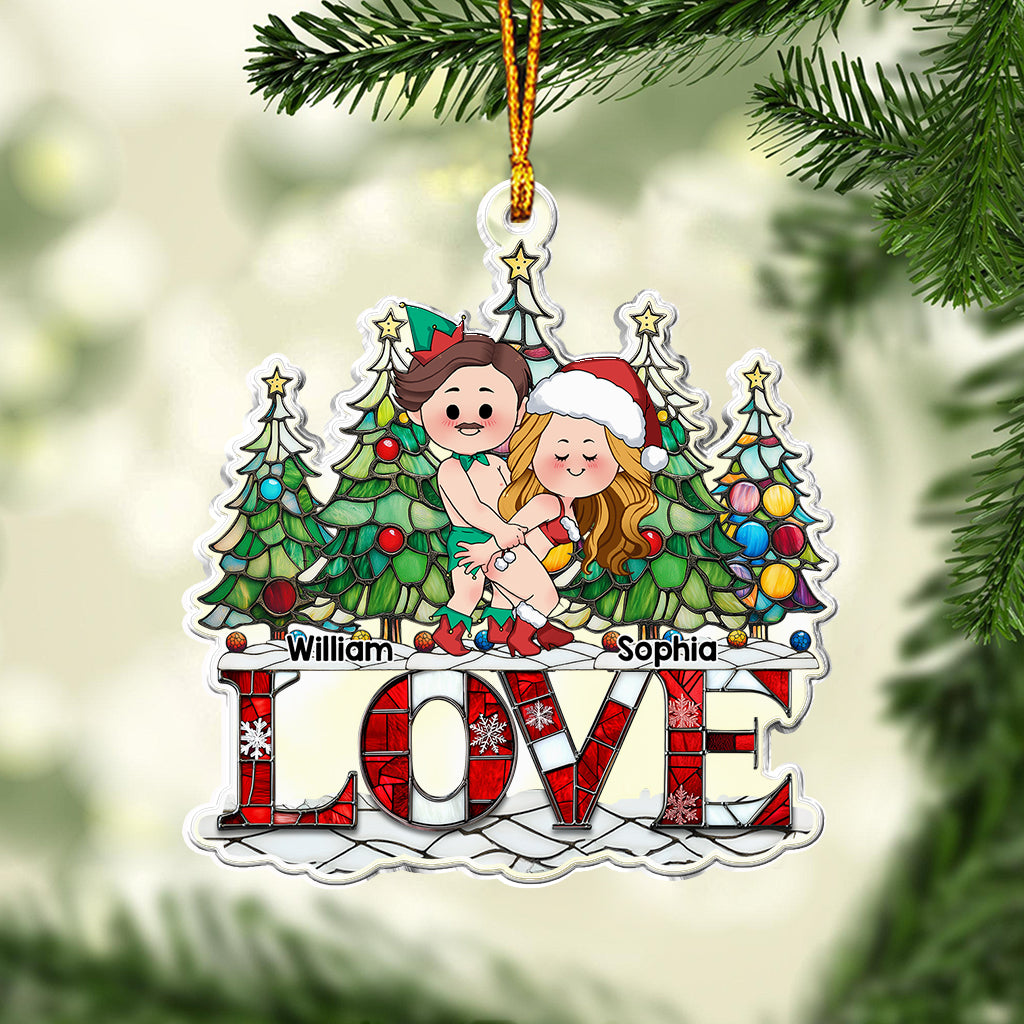I'm F**king Love You - Personalized Couple Custom Shaped Ornament