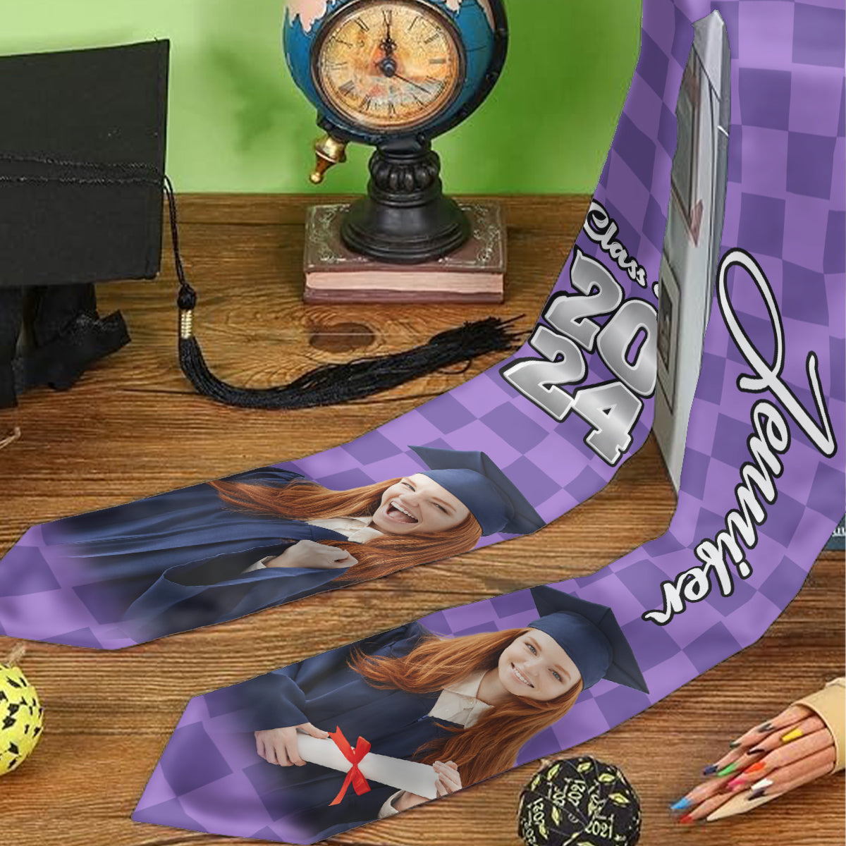 Photo Custom Graduation Stole Sash - Personalized Graduation Graduation Stole