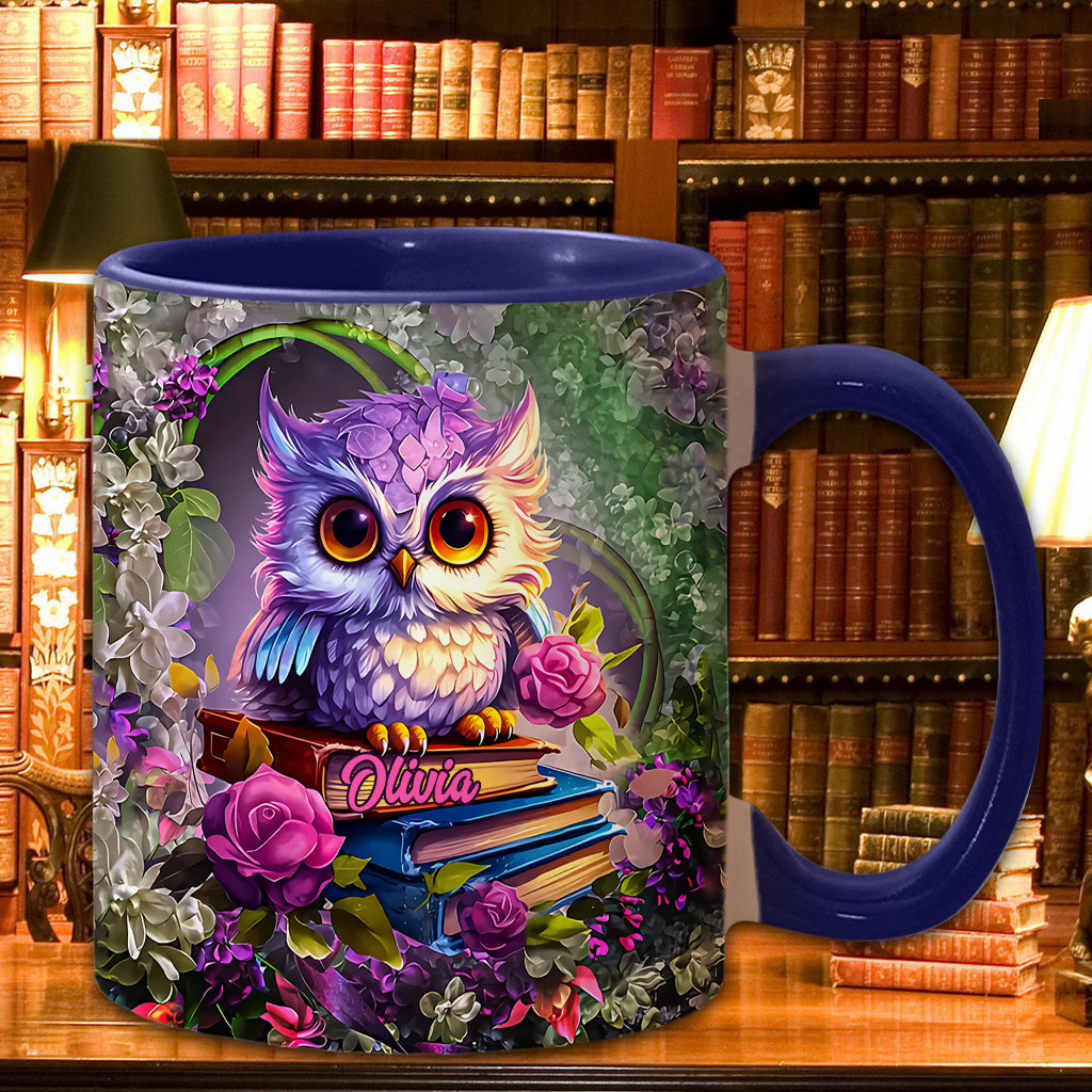Beautiful Owl Book Lovers - Personalized Book Accent Mug