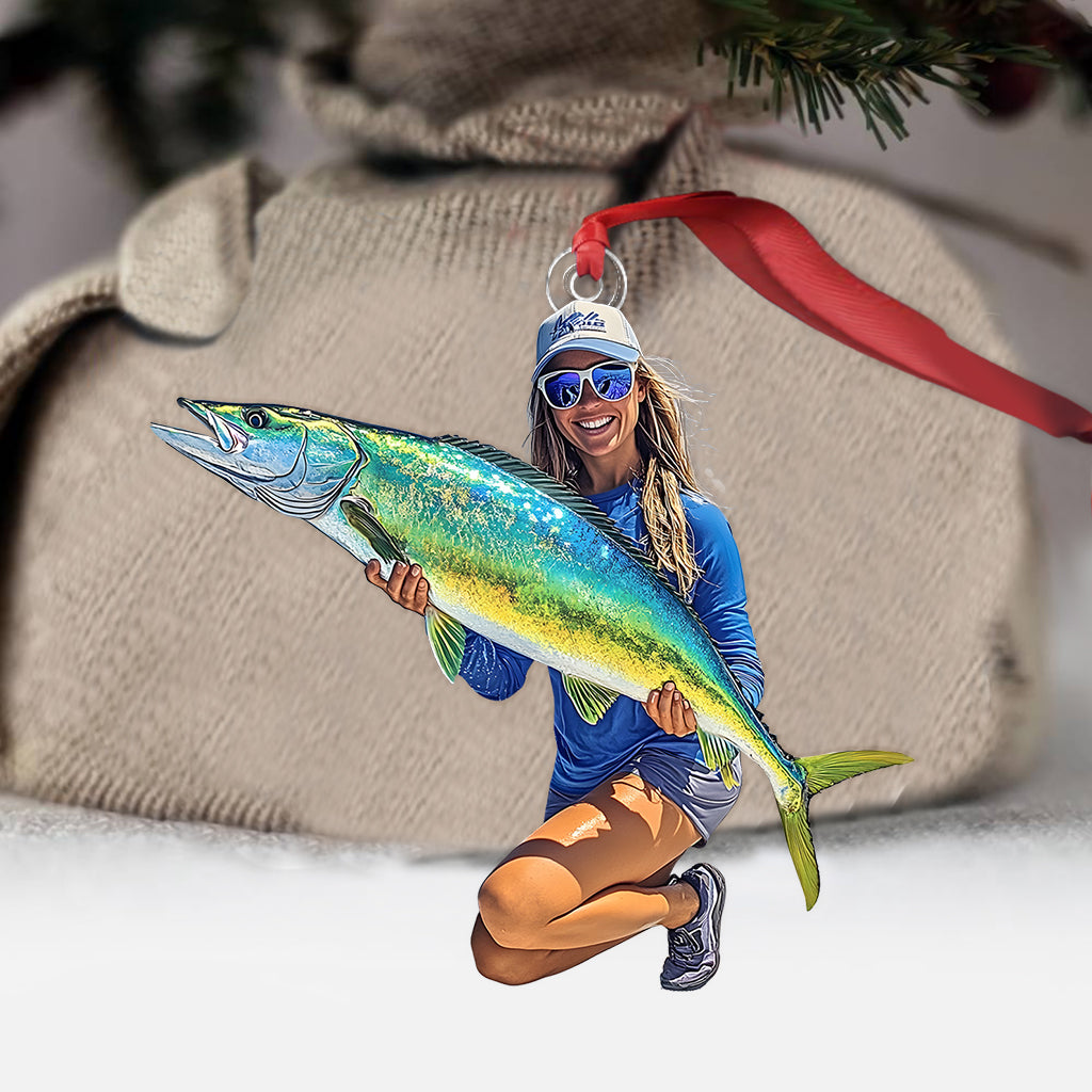 Any Photo Custom Onament - Personalized Fishing Custom Shaped Ornament