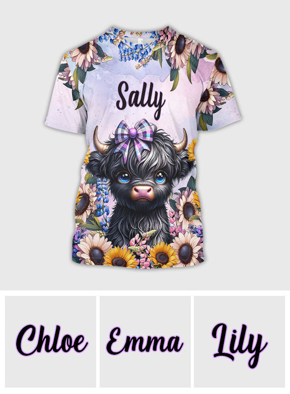 Cute Little Cow - Personalized All Over Shirt