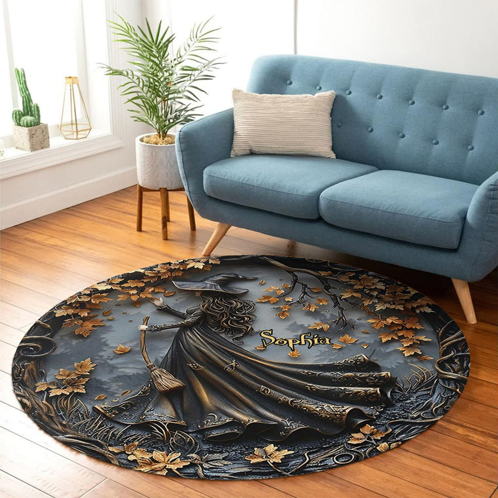 Beautiful Witch - Personalized Witch Round Rug