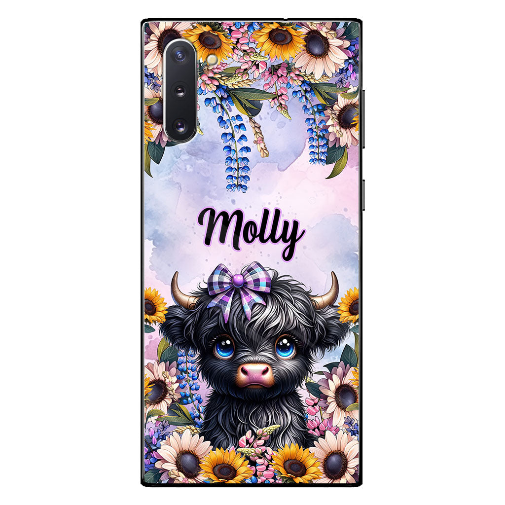 Cute Little Highland Cow - Personalized Phone Case