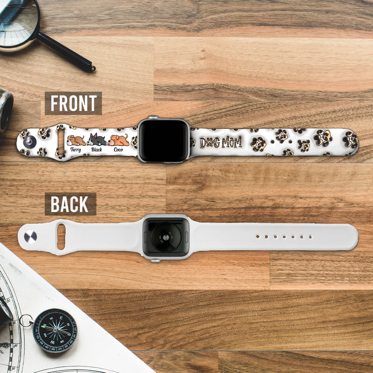 Baby Highland Cow Western Style - Personalized Dog Apple Watch Band