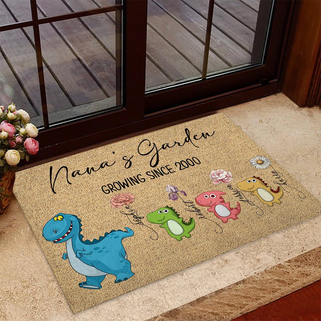 Nana's Garden Nana Saurus - Personalized Grandma Doormat