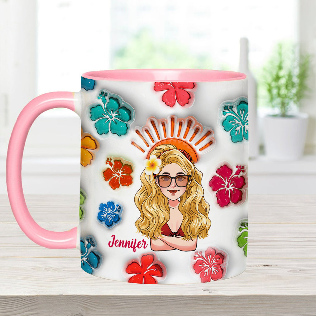 Summer Vibes - Personalized Sea Lover Accent Mug