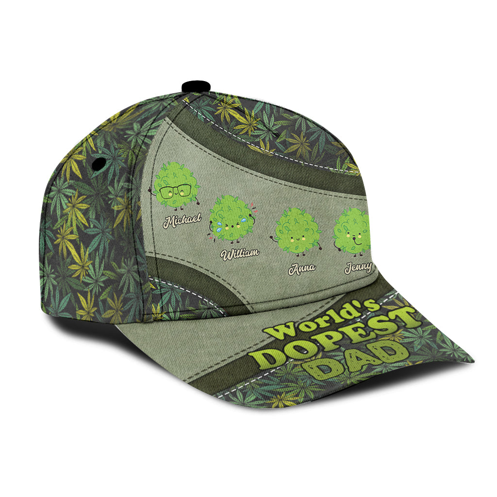 Dopest Dad Marijuana Daddy - Personalized Father Classic Cap