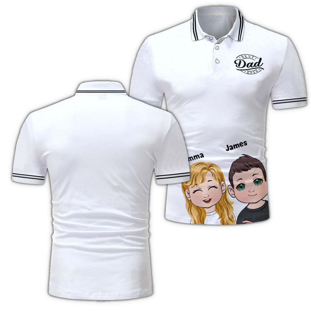 Best Dad Ever - Personalized Father Polo Shirt
