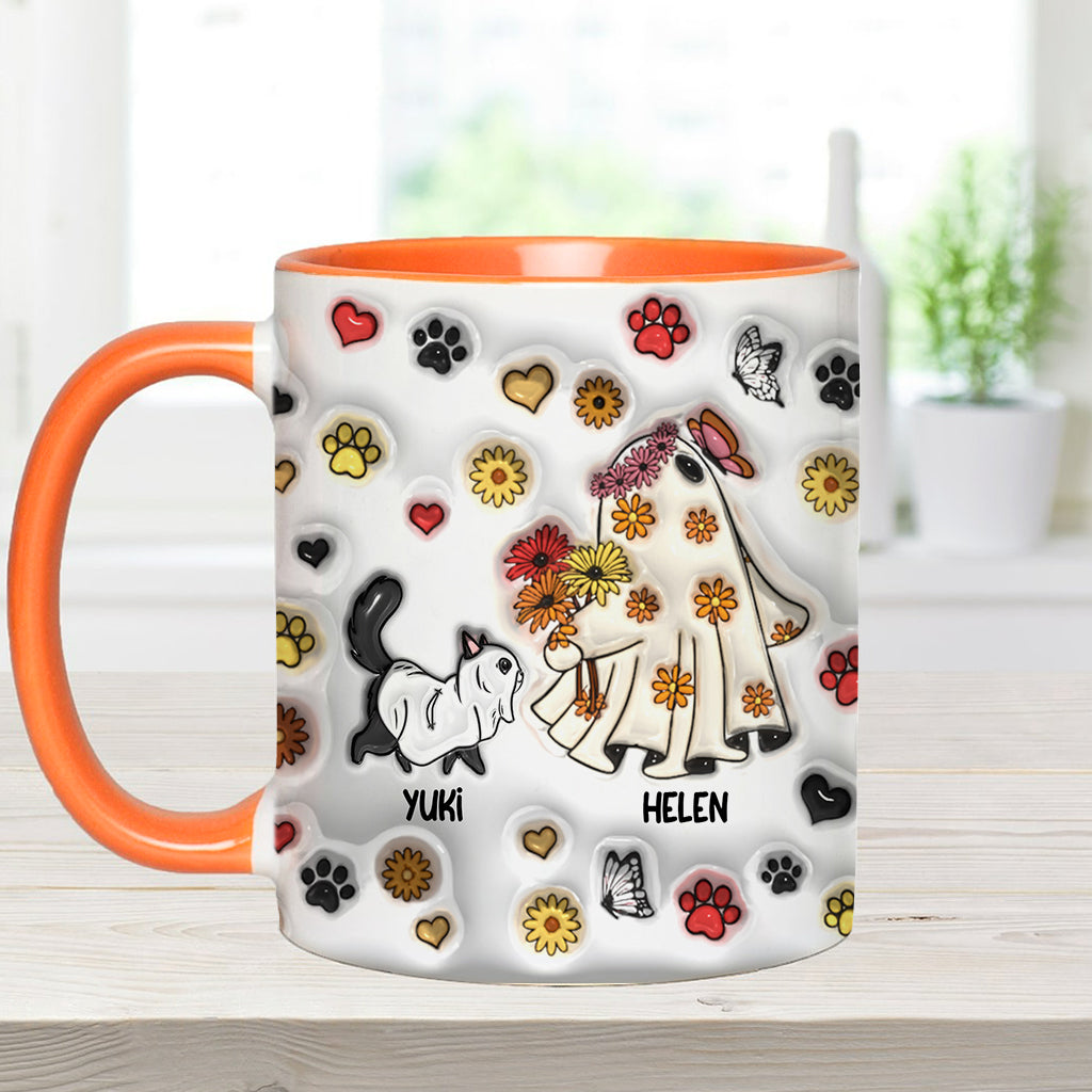 Cute Ghosts - Personalized Cat Accent Mug