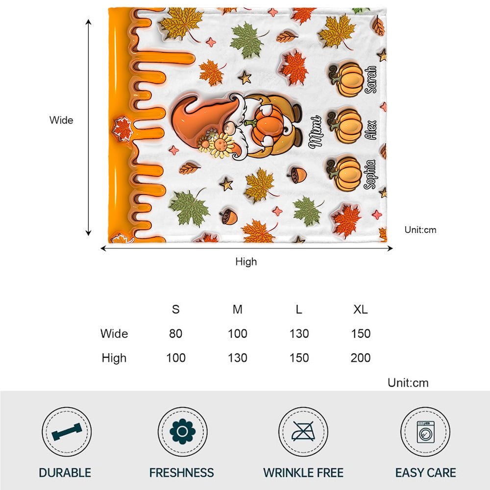 Grandma Of Little Pumpkins - Personalized Grandma Blanket