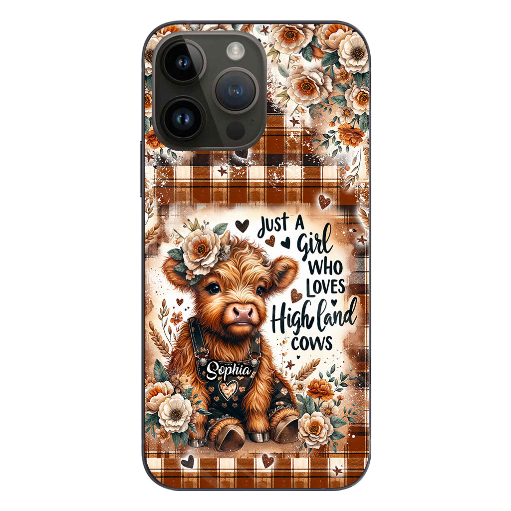 Jut A Girl Who Loves Highland Cow - Personalized Phone Case